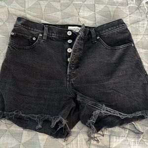 Abercrombie & Fitch High Rise 4” Denim Shorts Size 30/10, 99% cotton 1% Elastane
